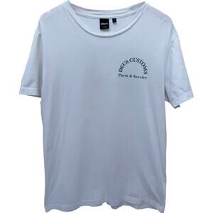 Deus Ex Machina Customs Graphic T Shirt White Mens L